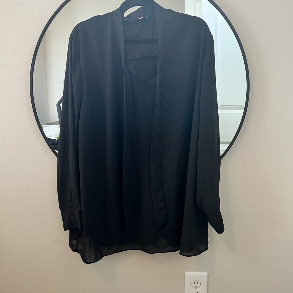 Sheer tie blouse